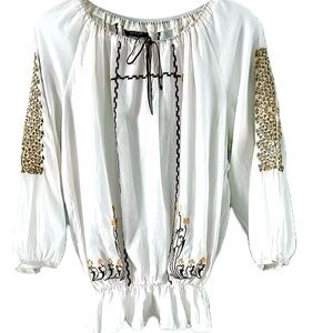 Embroidered White Blouses